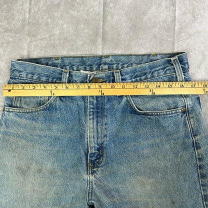 Vintage Carhartt Mens 34x32 Blue Denim Jeans Workwear
