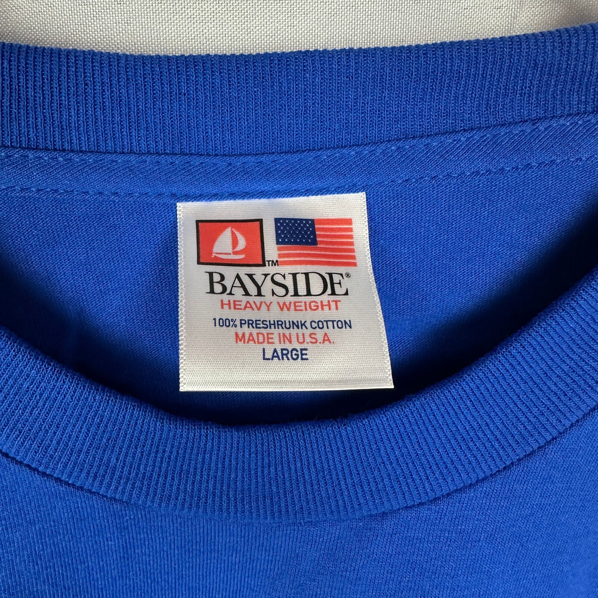 NWT Bayside Mens Large Blue Long Sleeve T-Shirt