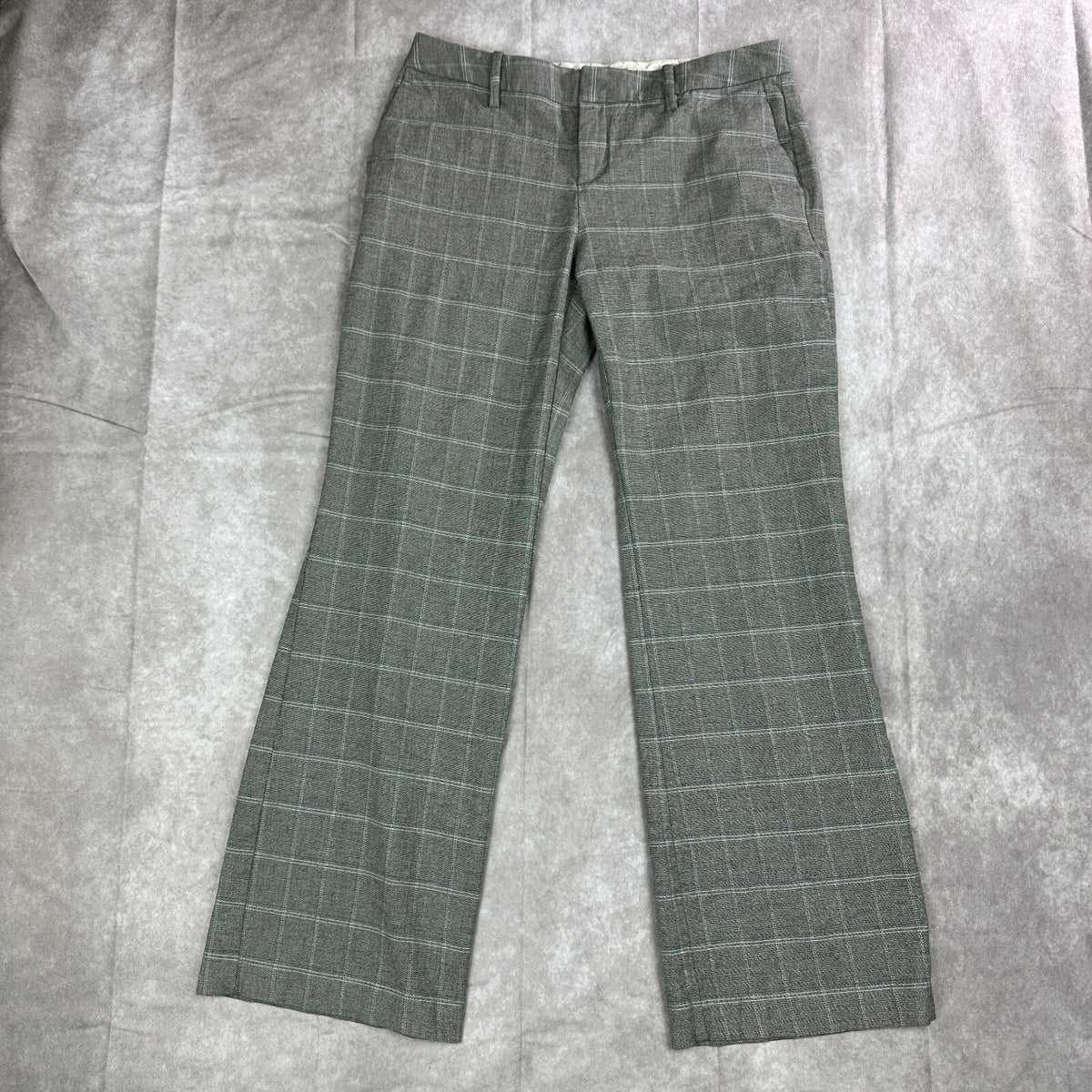 Gap Womens Straight Fit Pants Size 6 Gray Plaid