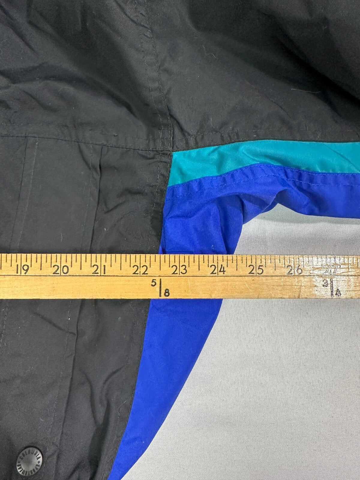 Columbia Mens M Long's Peak Black Blue Jacket