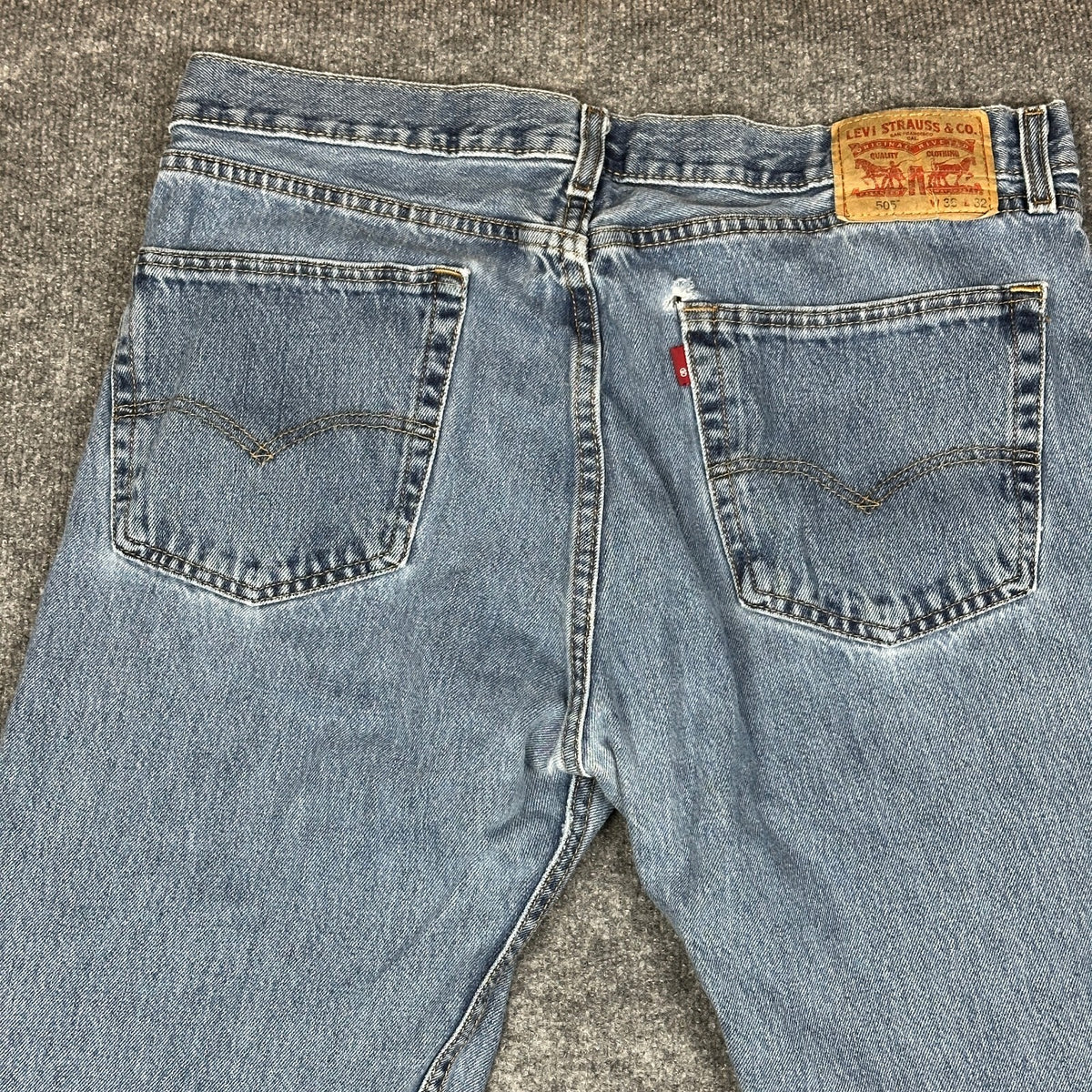 Vintage Levi's 505 Mens 36x32 Blue Denim Jeans