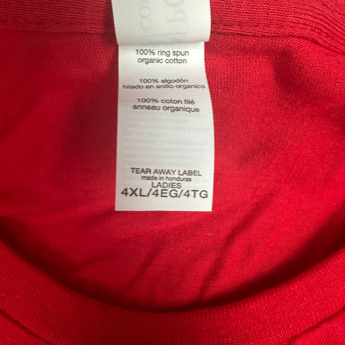 NWT Port & Company Womens 4XL Red Organic Cotton T-Shirt