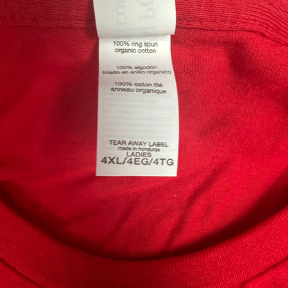 NWT Port & Company Womens 4XL Red Organic Cotton T-Shirt