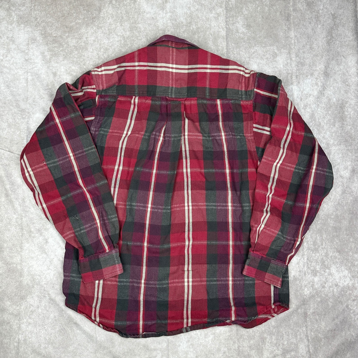 Vintage Eddie Bauer McKinley Flannel Shirt Mens LT Red Plaid