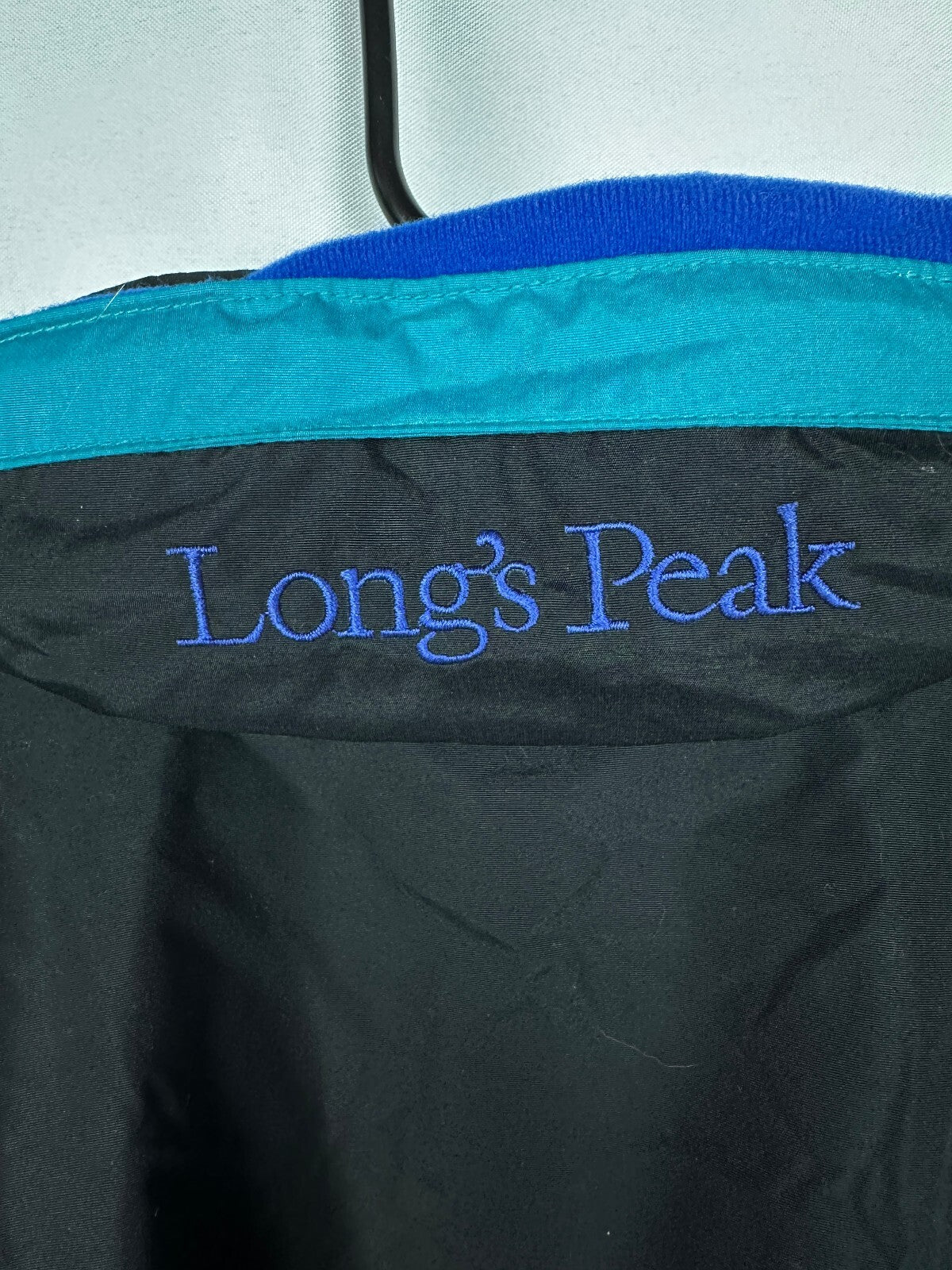 Columbia Mens M Long's Peak Black Blue Jacket