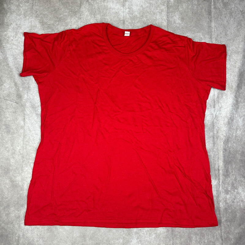 NWT Port & Company Womens 4XL Red Organic Cotton T-Shirt