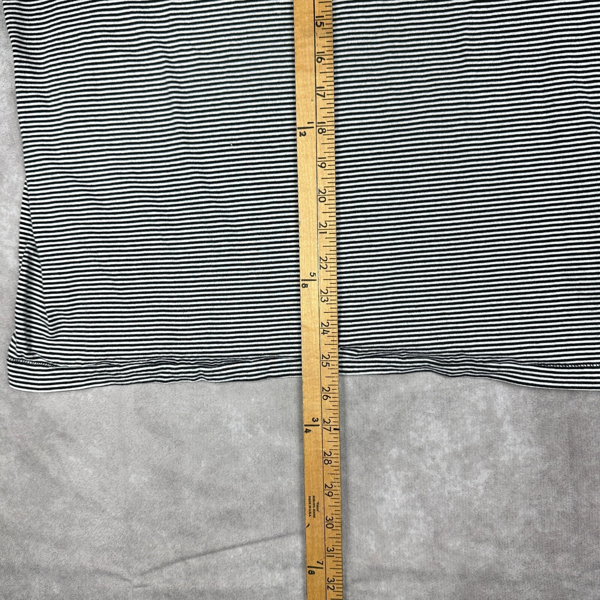 Guess Los Angeles Striped Pocket Tee Mens L Black White Logo