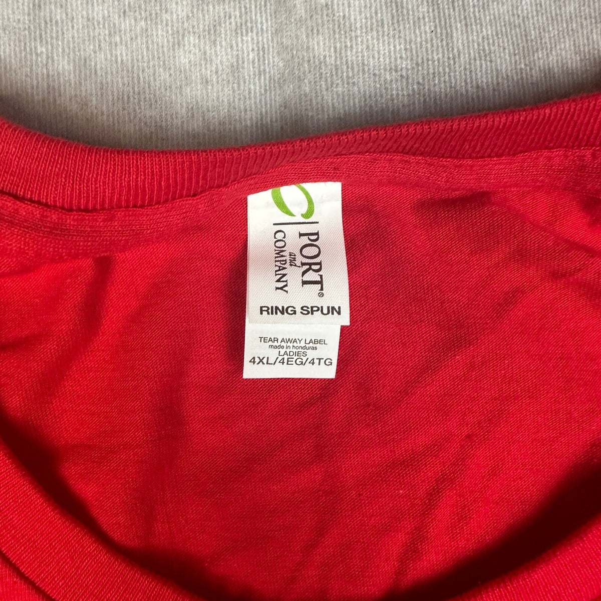 NWT Port & Company Womens 4XL Red Organic Cotton T-Shirt