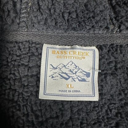 Bass Creek Outfitters Mens XL Olive Green Sherpa Hoodie
