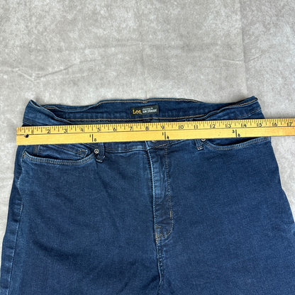 Lee Womens Slim Straight Jeans Size 12 Medium Blue Denim