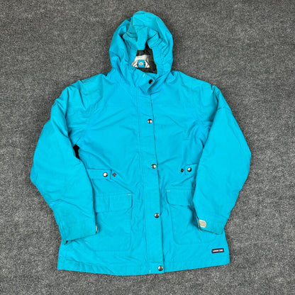 Lands' End Girls Large 14 Blue Hooded Jacket Lightweight