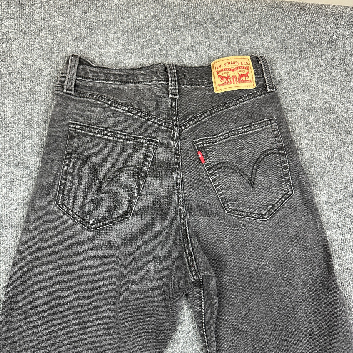 Levi's Ribcage Straight Ankle Womens 27x27 Black Jeans