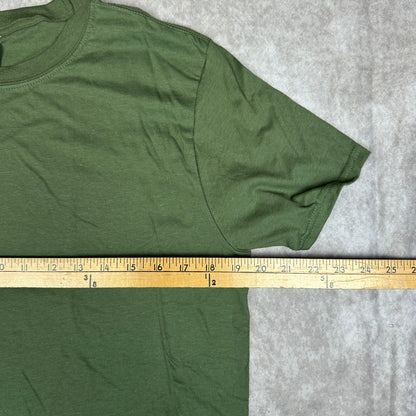 NWT Gildan Mens M Military Green Softstyle Cotton T-Shirt