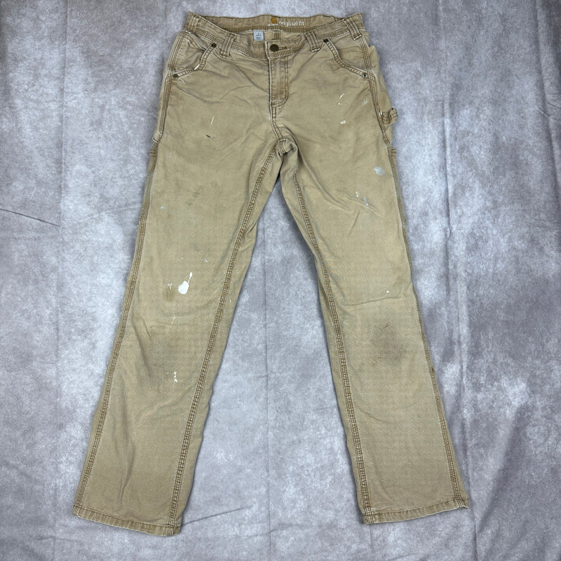 Carhartt Mens Carpenter Pants 4 Regular Tan Original Fit