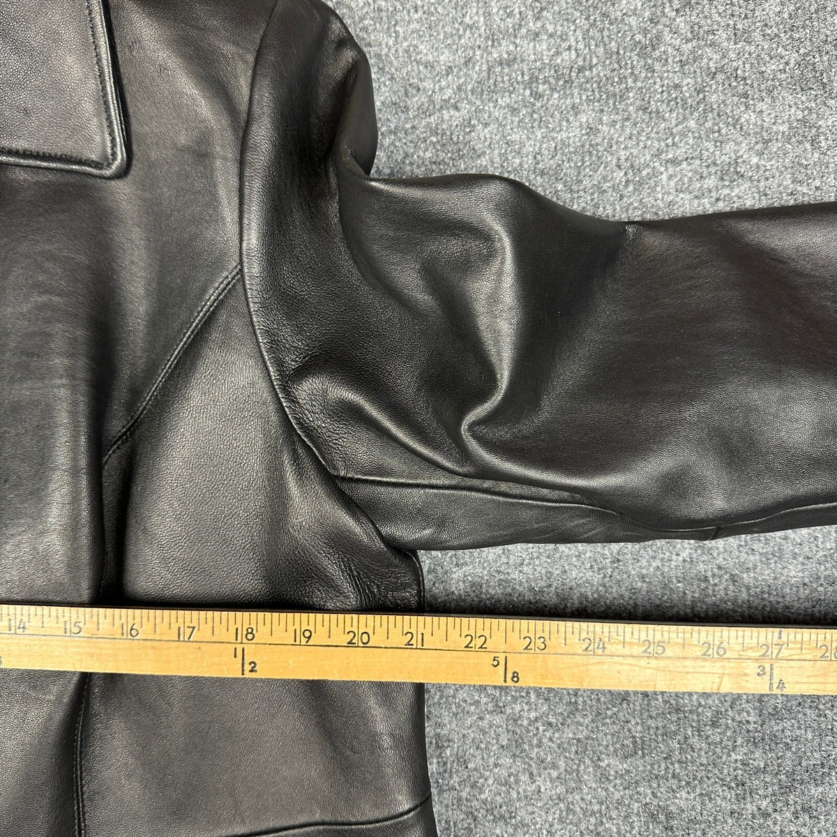 Style & Co. Womens Leather Jacket 16W Black Car Coat