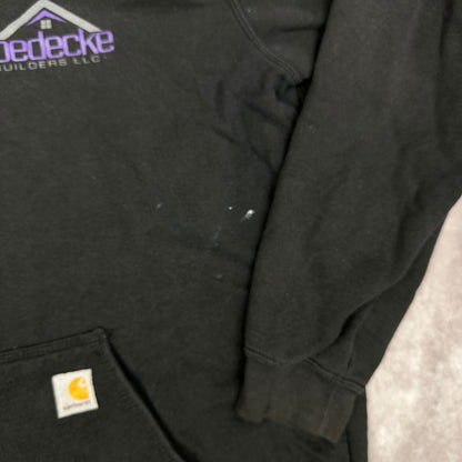 Vintage Carhartt Full Zip Hoodie Men's Large Black Workwear