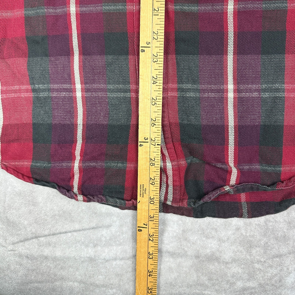 Vintage Eddie Bauer McKinley Flannel Shirt Mens LT Red Plaid