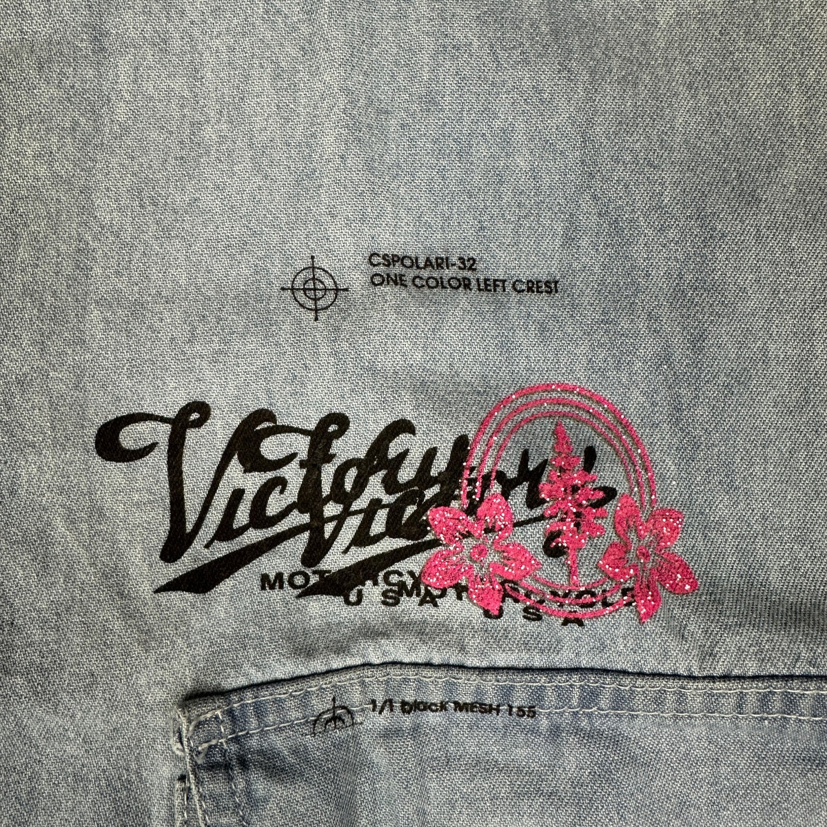 Biker's Edge Denim Vest Mens 2XL Victory Motorcycle