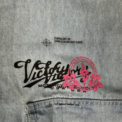 Biker's Edge Denim Vest Mens 2XL Victory Motorcycle