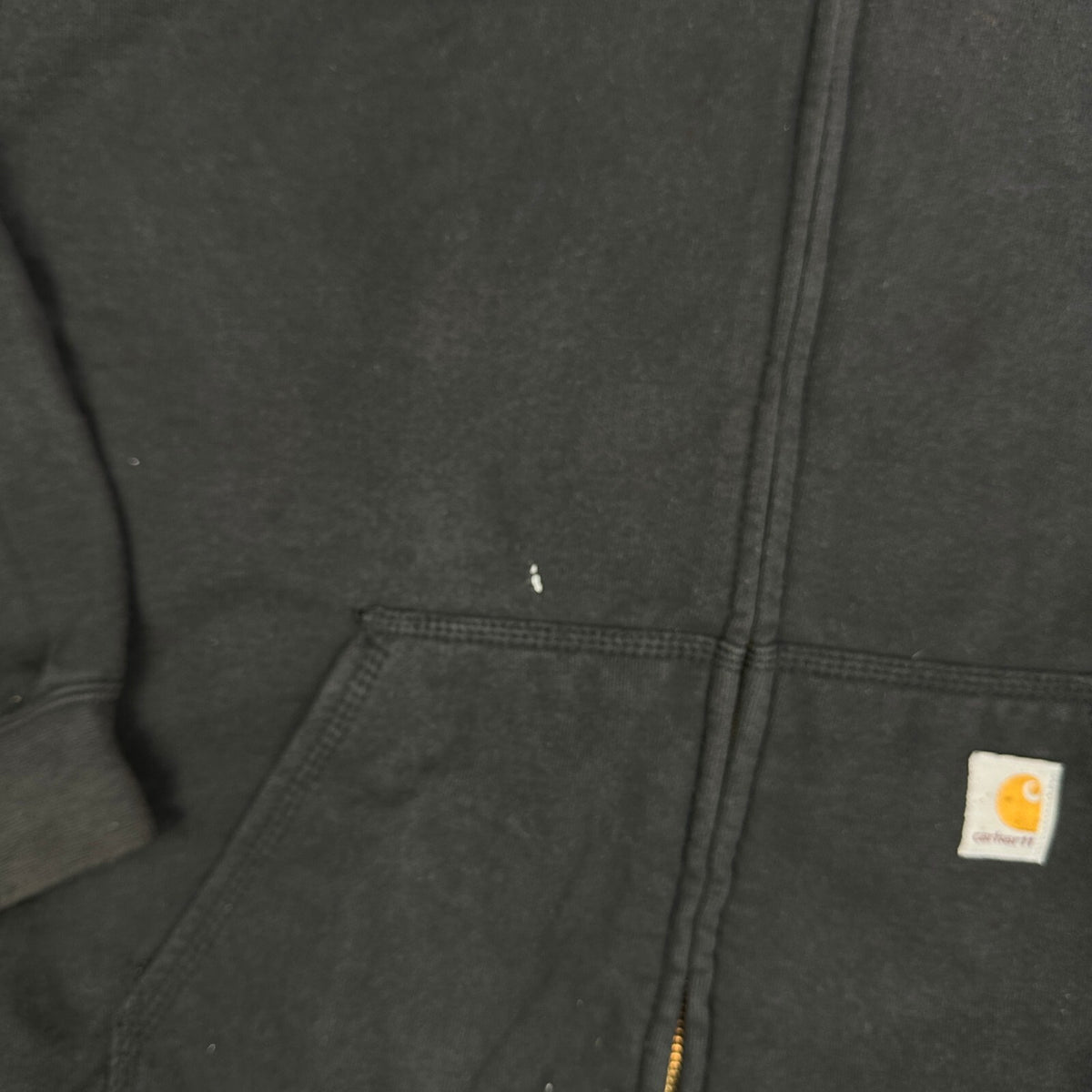 Vintage Carhartt Full Zip Hoodie Men's Large Black Workwear