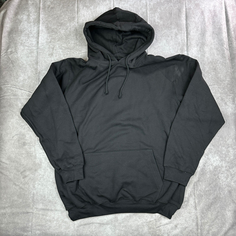 NWT Bayside Mens XL Black Hoodie Casual Sweatshirt USA Made