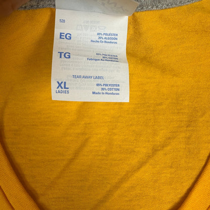 Port & Company LPC381V V-Neck Tee Womens XL Gold Blank NWT