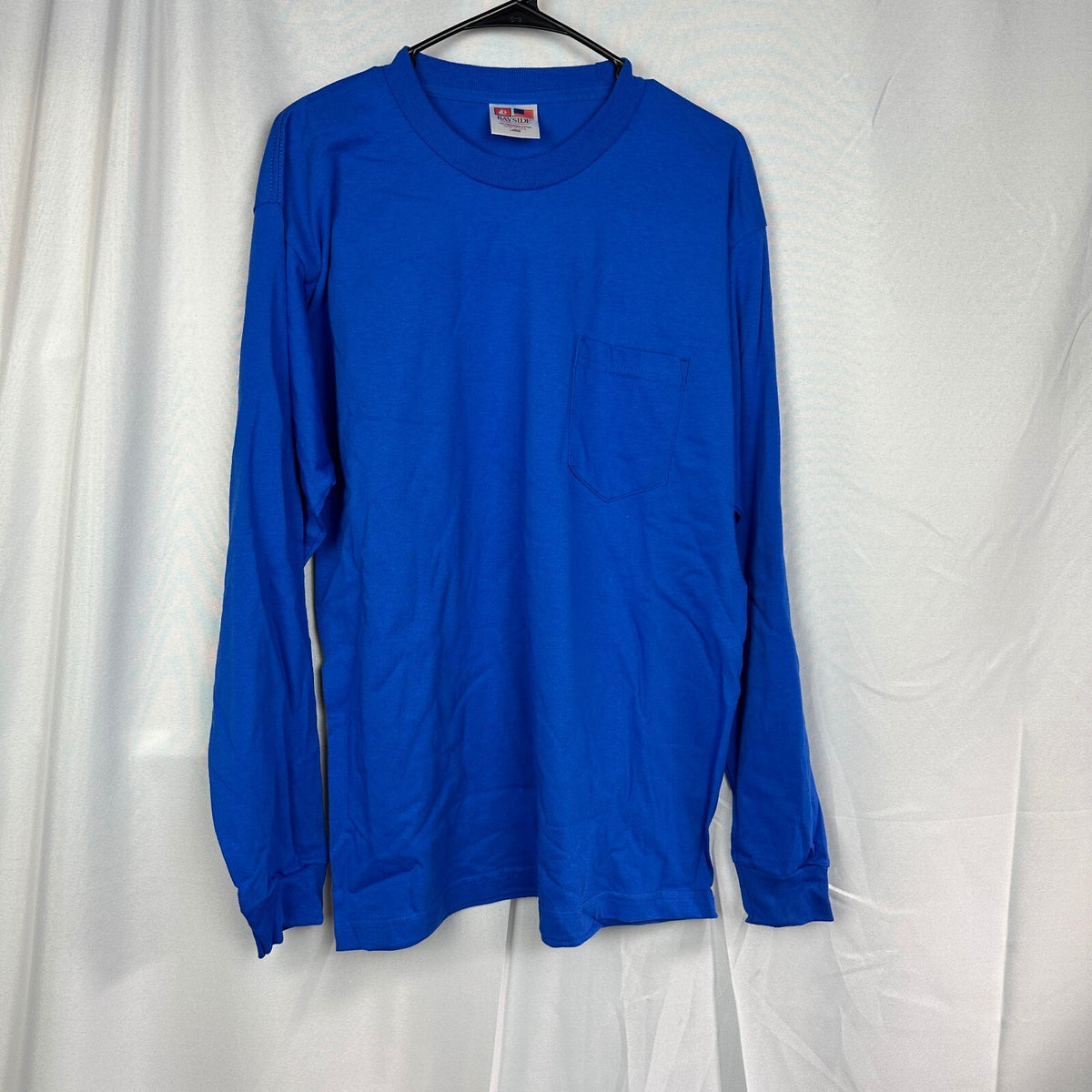 NWT Bayside Mens Large Blue Long Sleeve T-Shirt Lot of 3