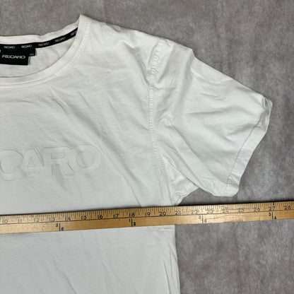 Recaro Logo T-Shirt Mens XXL White Tonal Racing Seats JDM