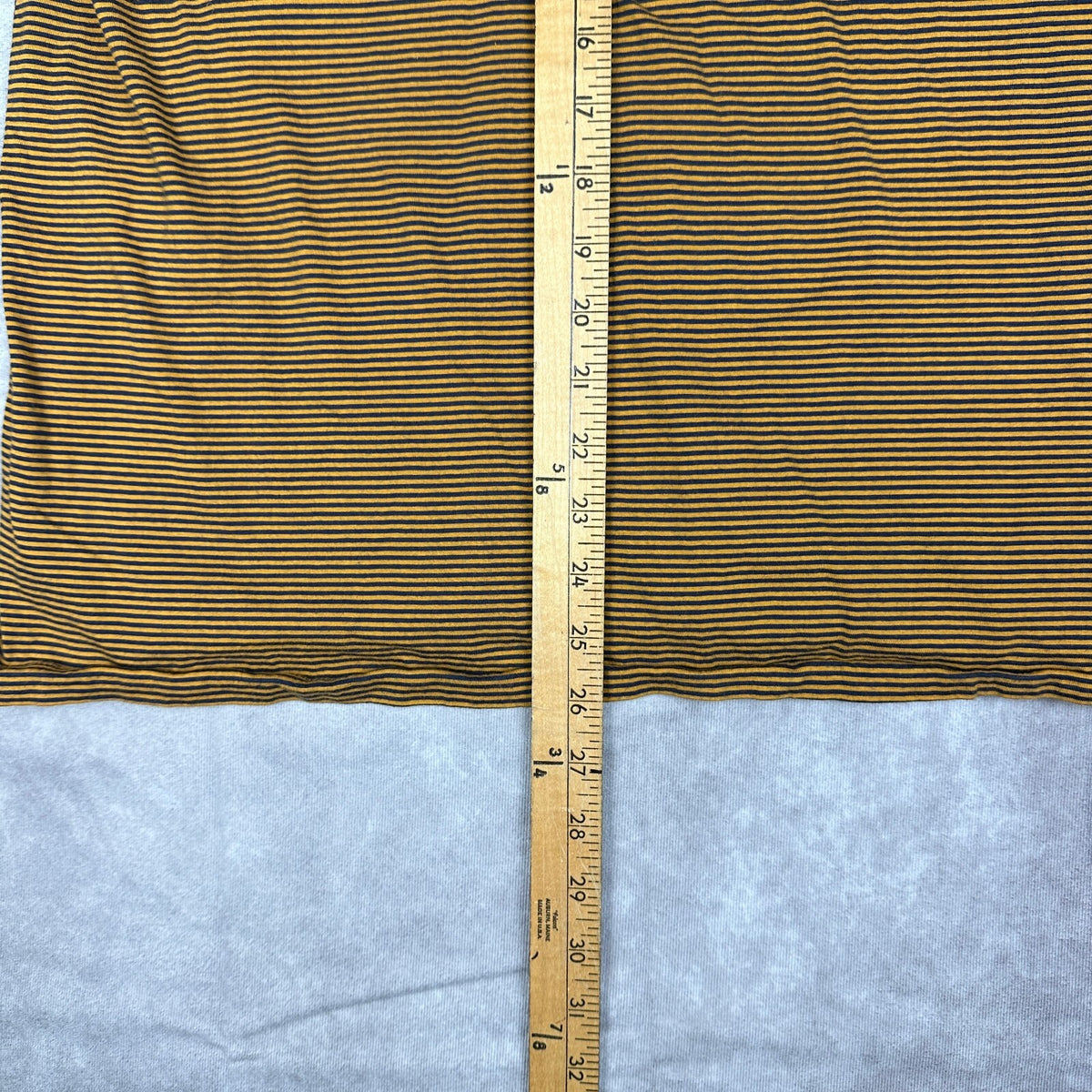 Guess Los Angeles Striped Pocket Tee Mens L Mustard Navy