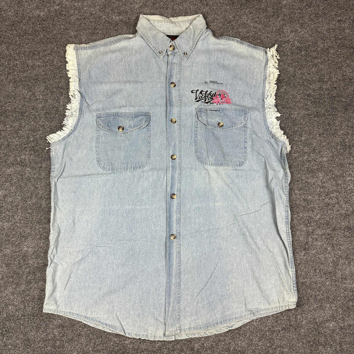 Biker's Edge Denim Vest Mens 2XL Victory Motorcycle