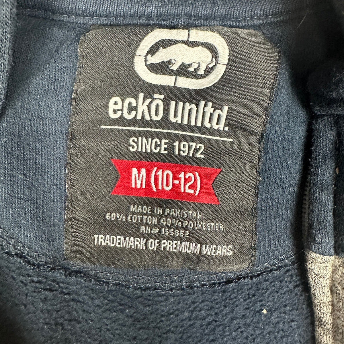 Ecko Unltd Youth Boys M 10-12 Full Zip Hoodie Gray Navy Red
