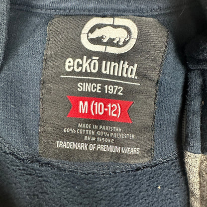 Ecko Unltd Youth Boys M 10-12 Full Zip Hoodie Gray Navy Red