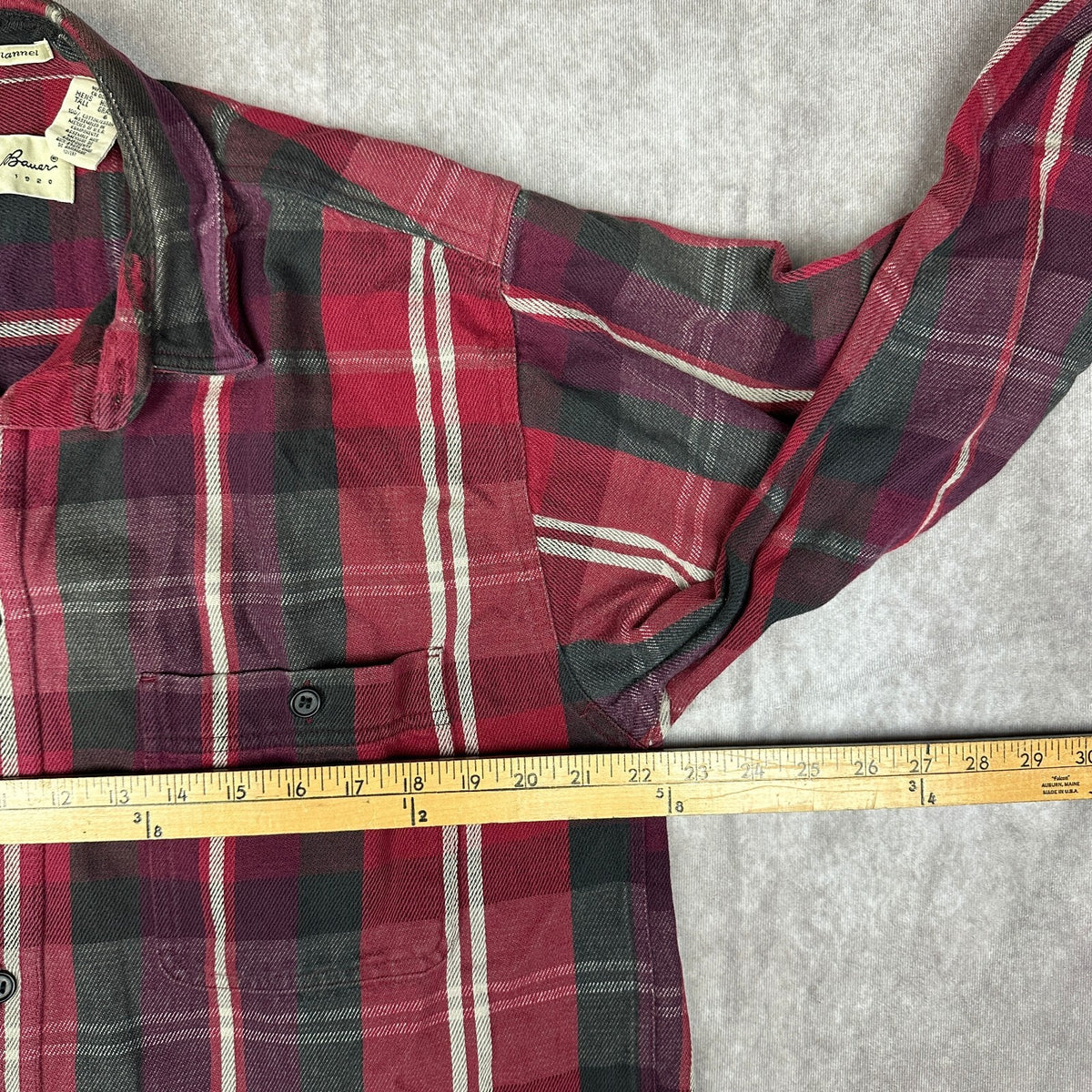Vintage Eddie Bauer McKinley Flannel Shirt Mens LT Red Plaid