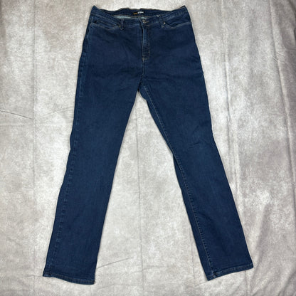 Lee Womens Slim Straight Jeans Size 12 Medium Blue Denim