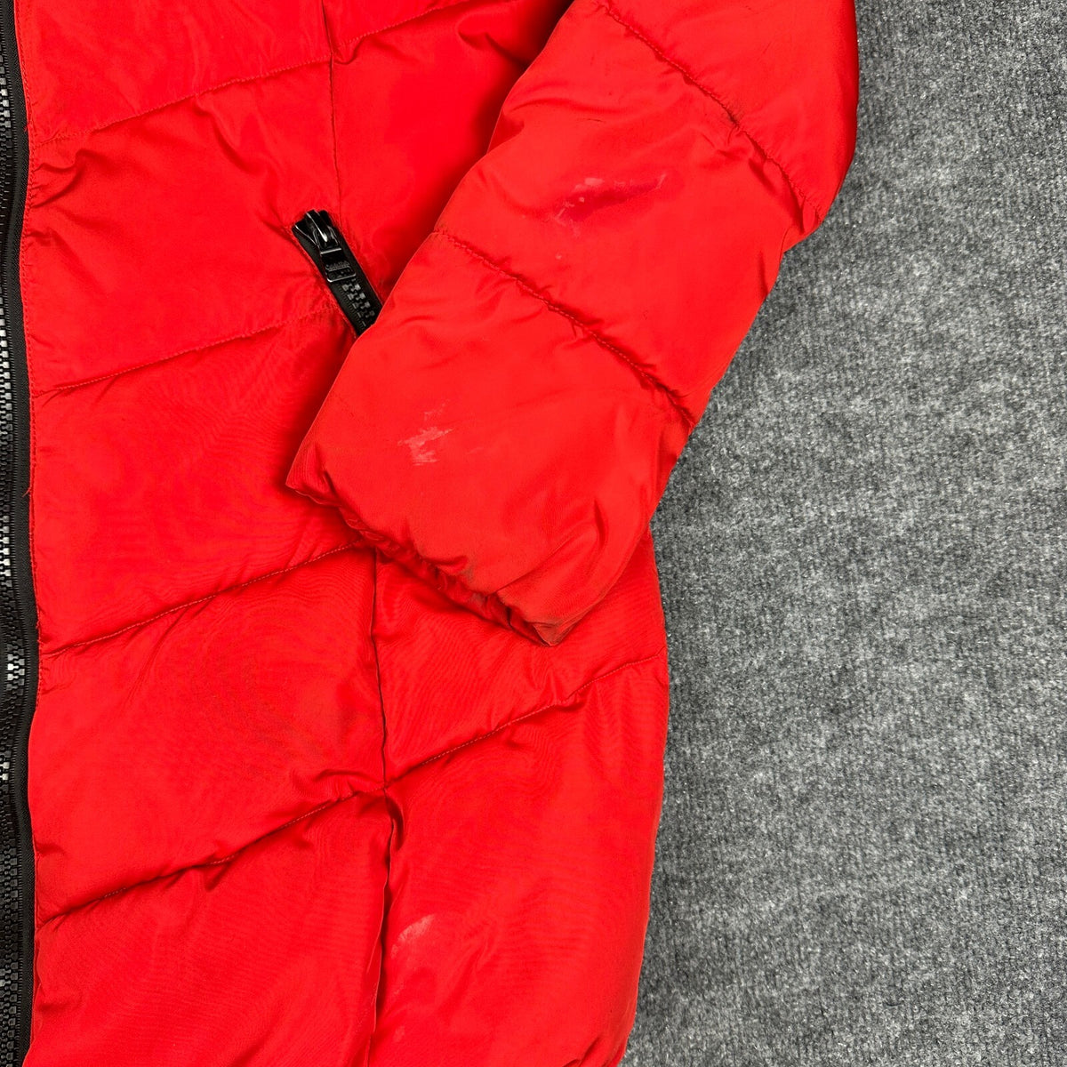 Calvin Klein Puffer Jacket Womens S Red Winter Coat