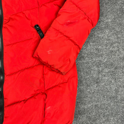 Calvin Klein Puffer Jacket Womens S Red Winter Coat