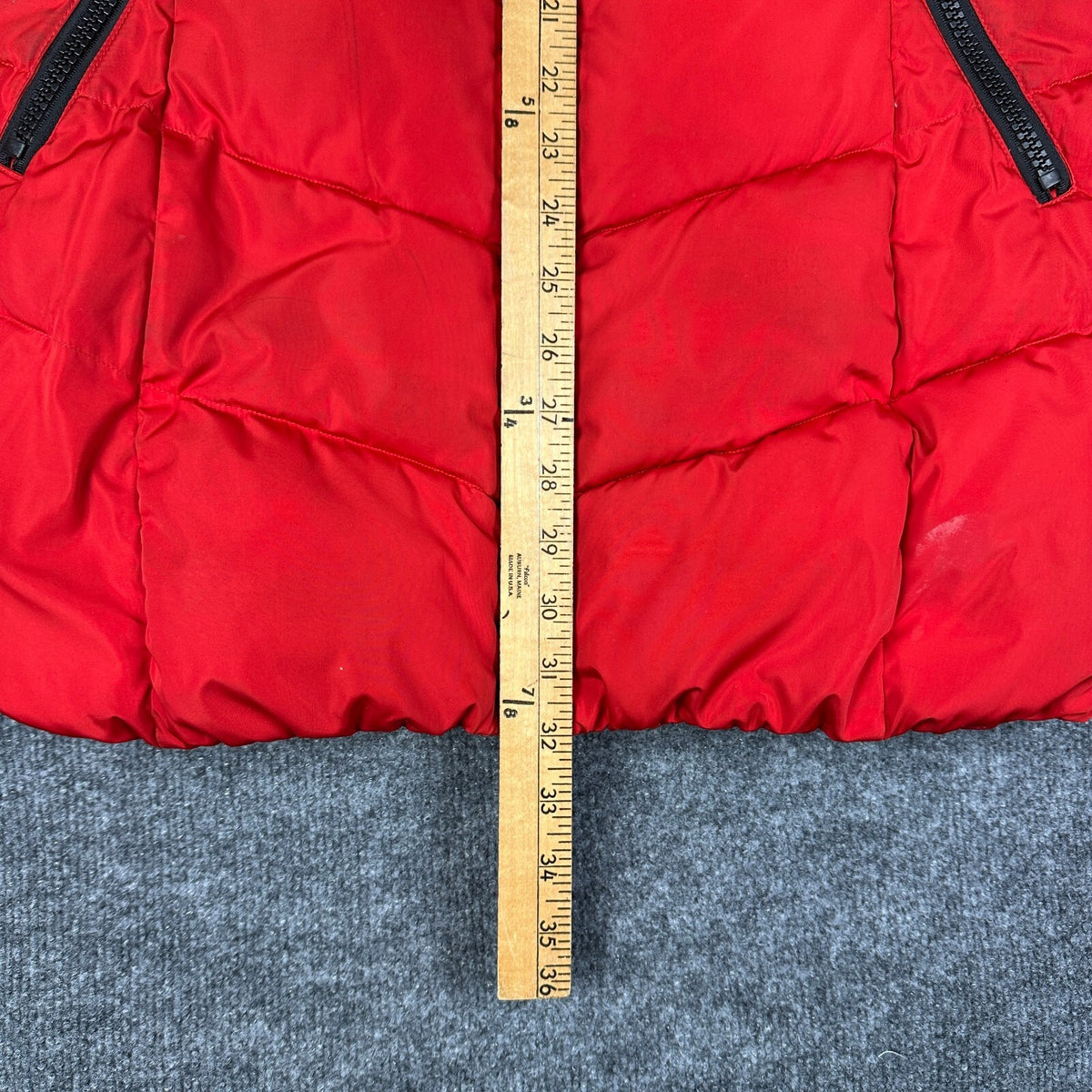 Calvin Klein Puffer Jacket Womens S Red Winter Coat