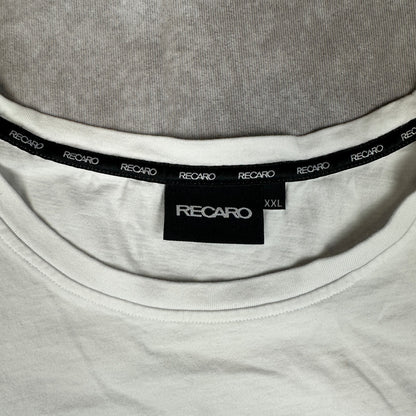 Recaro Logo T-Shirt Mens XXL White Tonal Racing Seats JDM