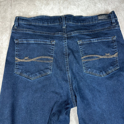 Lee Womens Slim Straight Jeans Size 12 Medium Blue Denim
