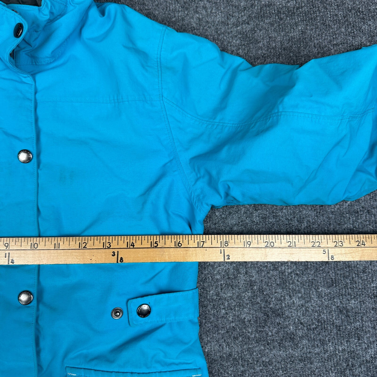 Lands' End Girls Large 14 Blue Hooded Jacket Lightweight