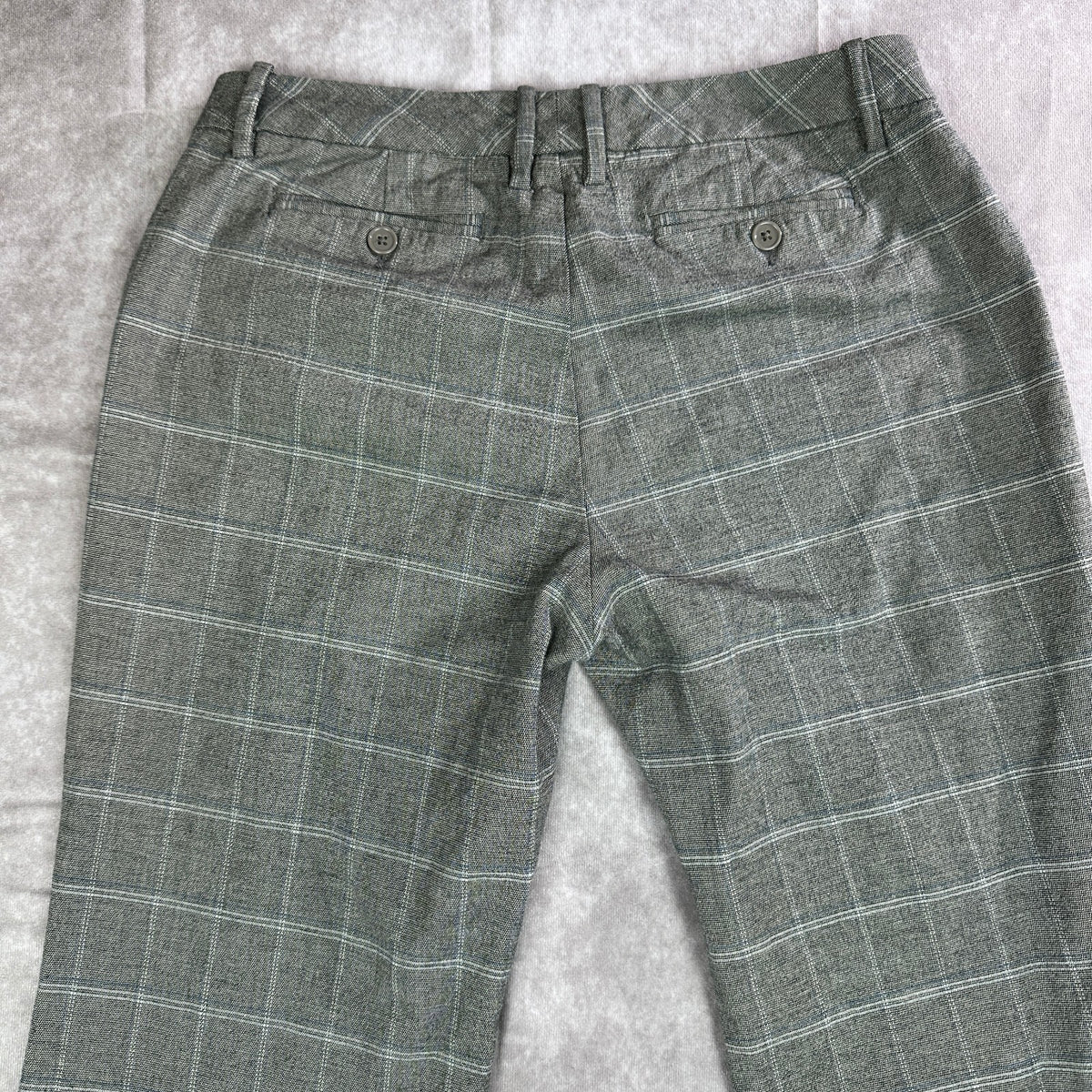 Gap Womens Straight Fit Pants Size 6 Gray Plaid