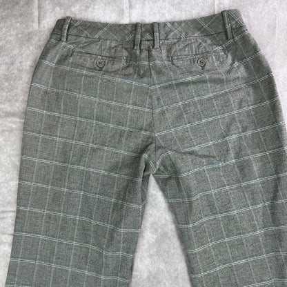 Gap Womens Straight Fit Pants Size 6 Gray Plaid