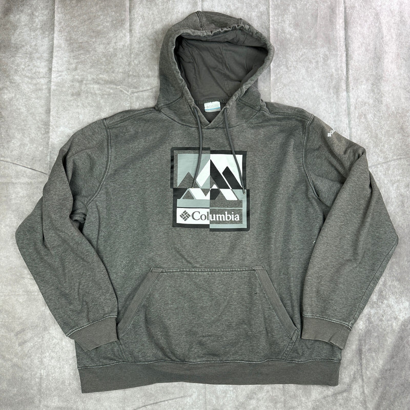 Columbia Hoodie Mens 1X Gray Casual Pullover