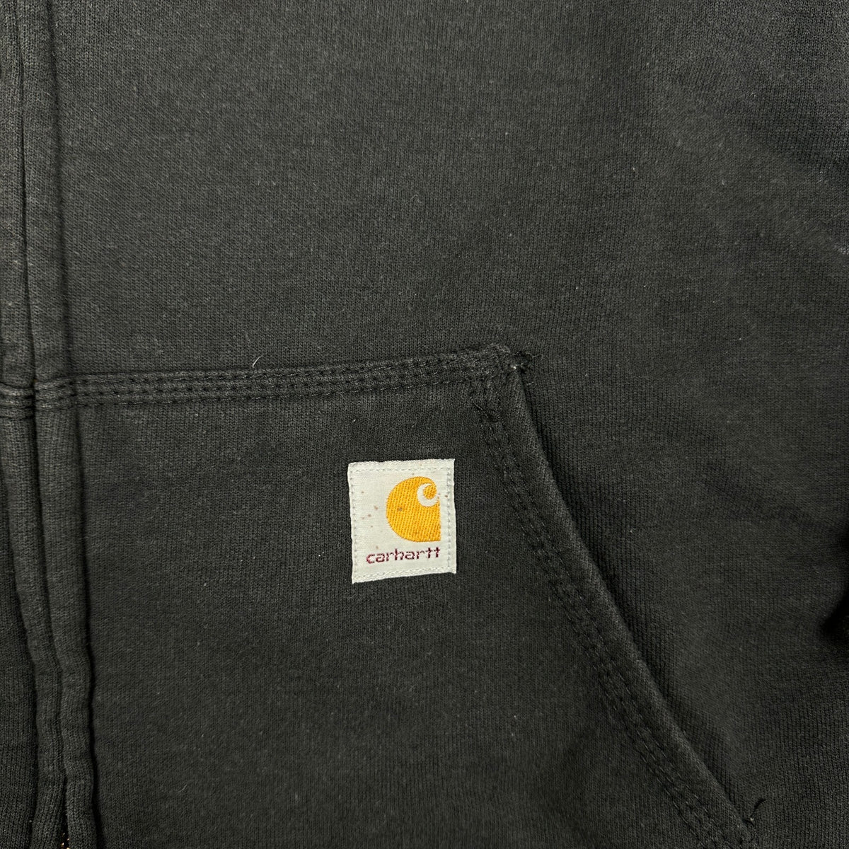Vintage Carhartt Full Zip Hoodie Men's Large Black Workwear