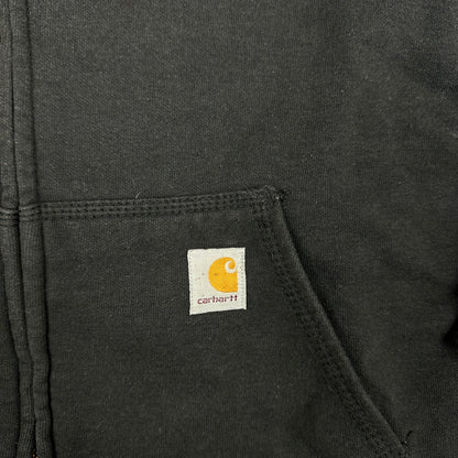 Vintage Carhartt Full Zip Hoodie Men's Large Black Workwear