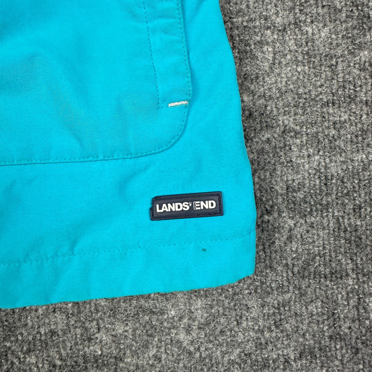 Lands' End Girls Large 14 Blue Hooded Jacket Lightweight