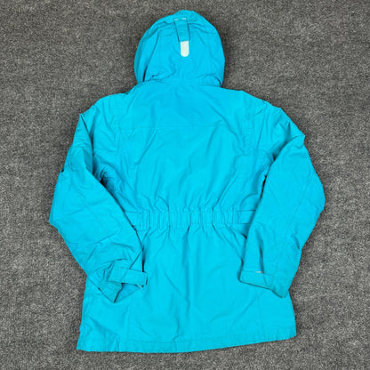 Lands' End Girls Large 14 Blue Hooded Jacket Lightweight