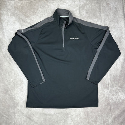 Recaro Sport-Tek Quarter Zip Pullover Mens L Black Gray JDM