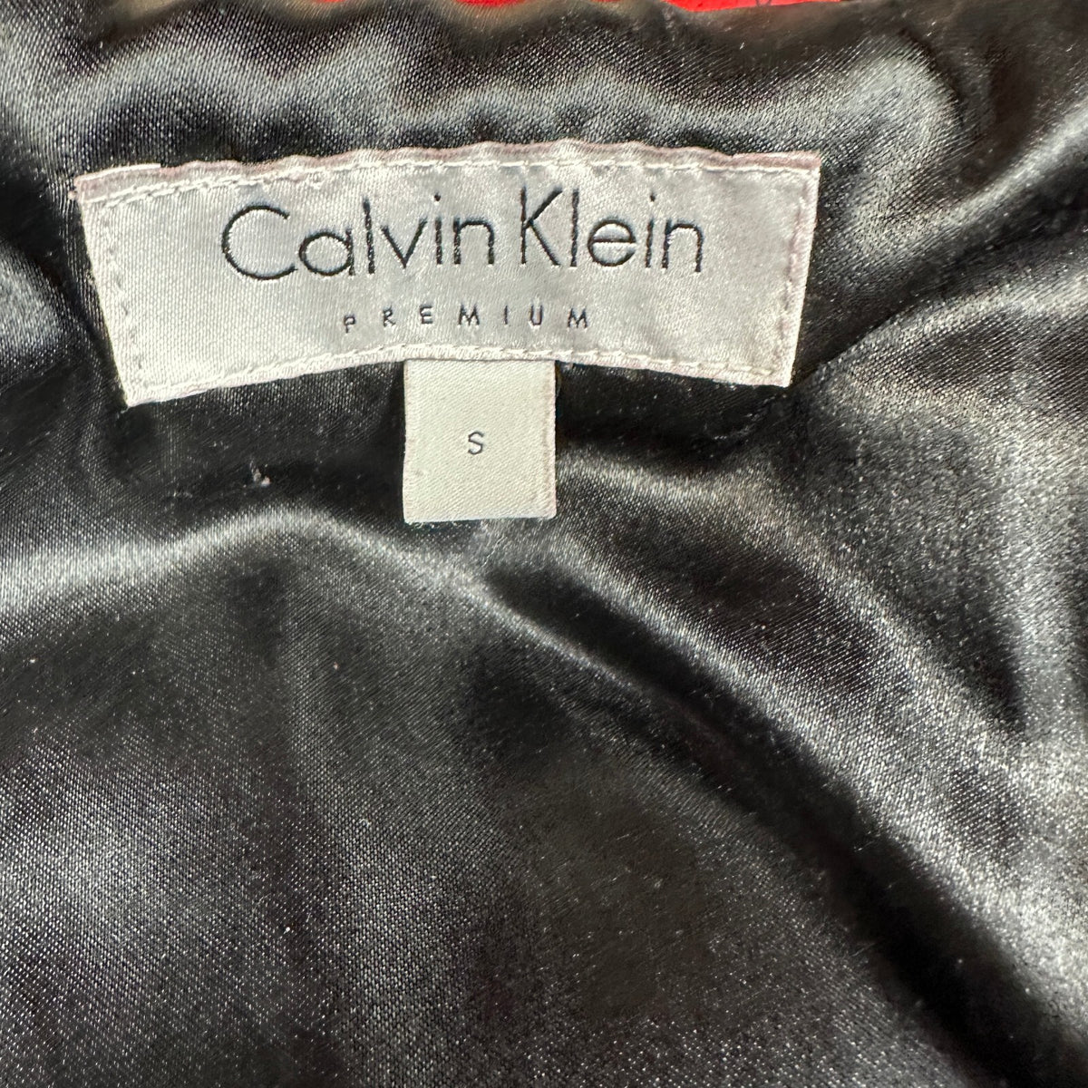 Calvin Klein Puffer Jacket Womens S Red Winter Coat