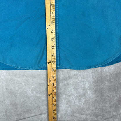 Vintage Woolrich Chamois Shirt Made in USA Teal Button Up